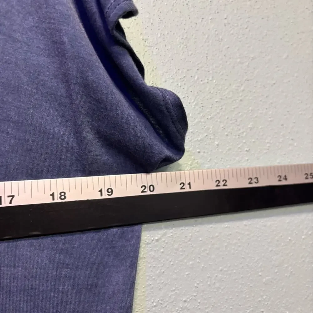 Cable & Gauge Sport Women’s Faded Blue Relaxed Tie Front Tee Size M - Picture 6 of 7